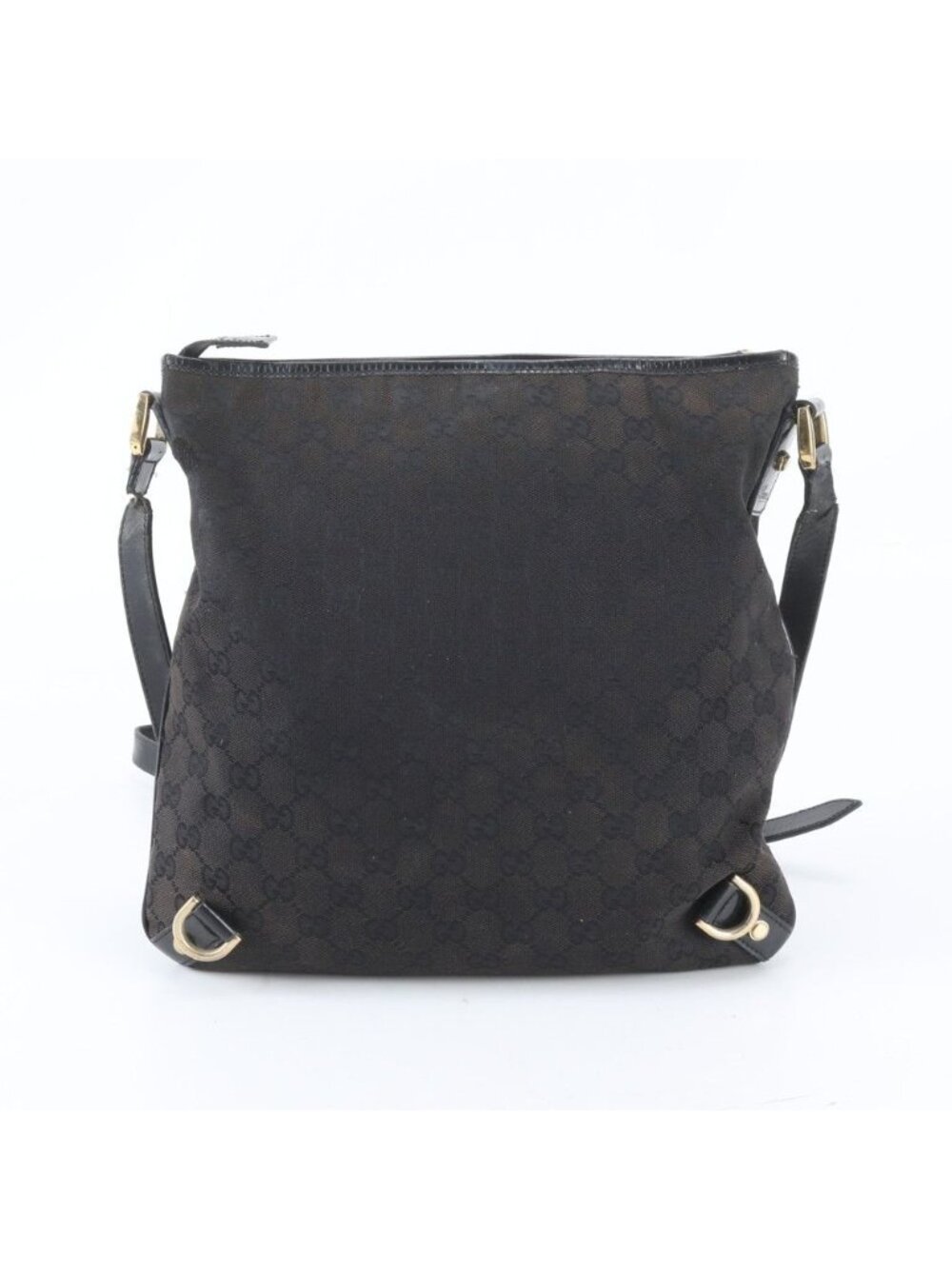 Gucci GG Canvas Leather Shoulder Bag Crossbody Hand Abbey - Picture 3 of 12